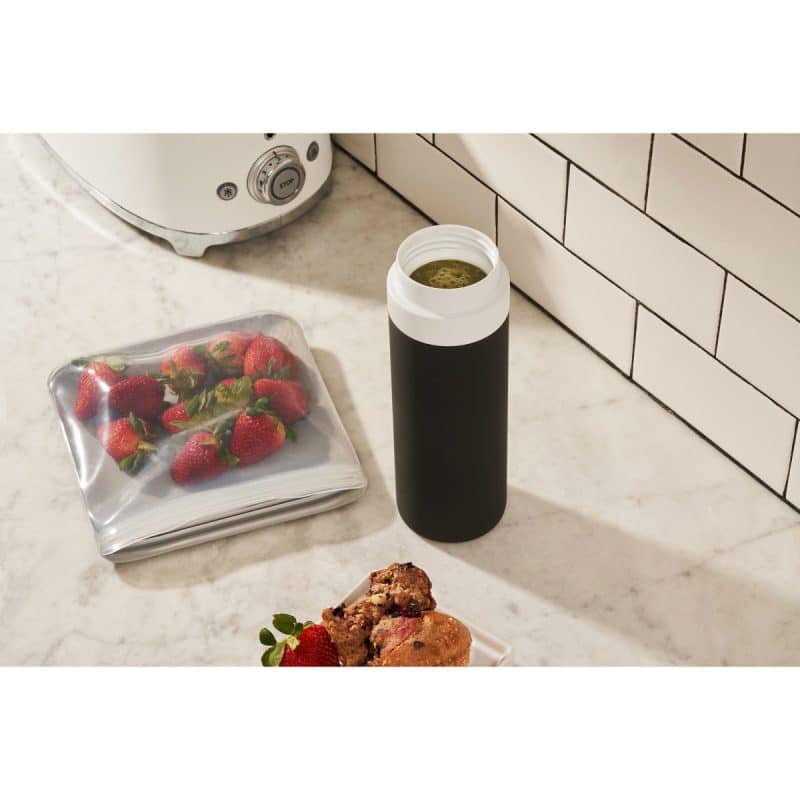 Custom W&P Drink Through Insulated Ceramic Bottle -20 oz - Charcoal - 4