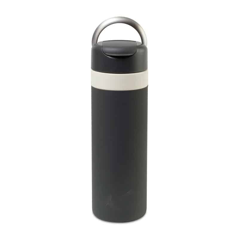 Custom W&P Drink Through Insulated Ceramic Bottle -20 oz - Charcoal