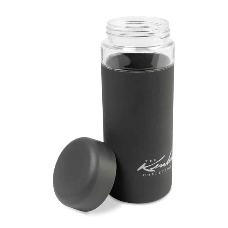 Custom W&P Wide Mouth Glass Bottle 16 Oz. - Charcoal - 2