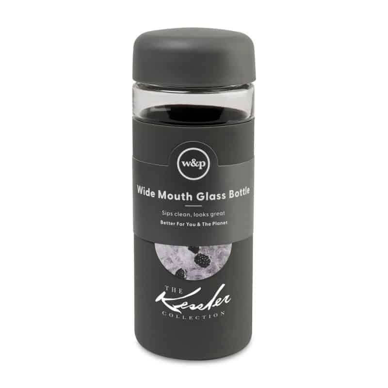Custom W&P Wide Mouth Glass Bottle 16 Oz. - Charcoal - 3